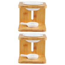 4Sets Bamboe Geurbrander Met Frame Voor Essentiële En Wax