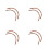 4Pcs Ergonomic Rattan Handles Basket Replacement Accessory Light Brown 10