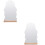 2Pcs Wooden Base Desktop Acrylic Irregular Makeup Mirror 8