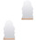 2Pcs Wooden Base Desktop Acrylic Irregular Makeup Mirror 5
