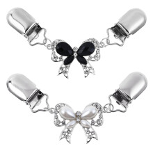 4Pcs Decorative Silver Scarf Clips Zinc Alloy Buckles for Cardigans