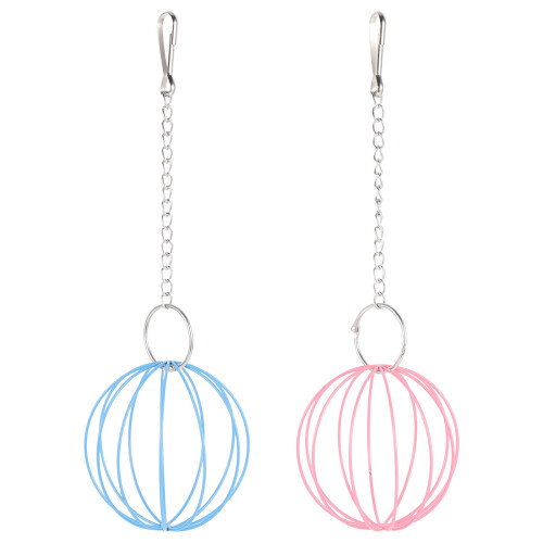 2Pcs Rabbit Hay Feeder Balls Hanging Bunny Feeding Cage Accessory 2