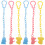 12Pcs Cartoon Baby Chain Clip Teether Holder 6