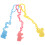 12Pcs Cartoon Baby Chain Clip Teether Holder 3