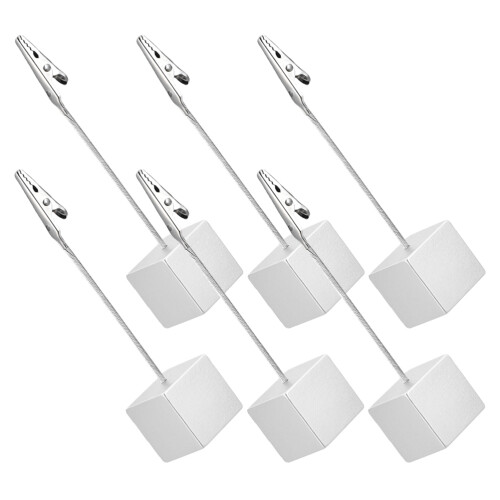 18Pcs Silver Resin Metal Photo Holders Compact Clip for Table Display 2