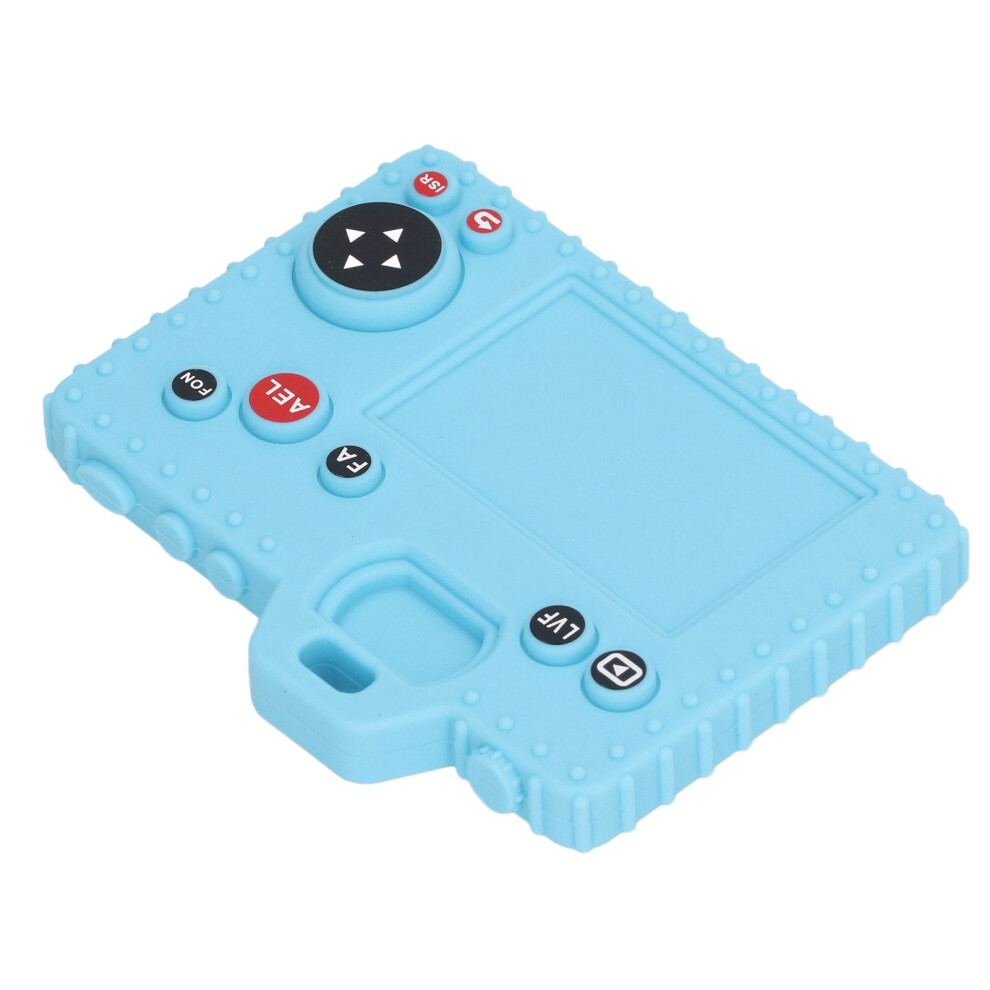 Baby Camera Teether Toy, Food Grade Silicone, Sensory Development Sky Blue