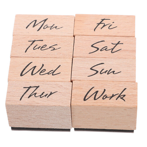 2 Sets Multi-Function Scrapbook Week Stamper