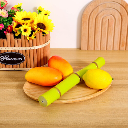2Pcs Artificial Sugarcane Toy Realistic Fruit Decoration For Kids 2