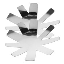 2Pcs Stainless Steel French Tip Nail Trimmer Templates For Manicure