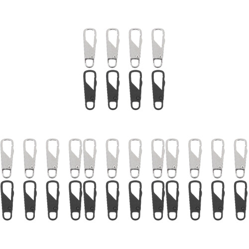 32 Pcs Durable Zipper Heads Tabs Replacement Pullers Accessories 1