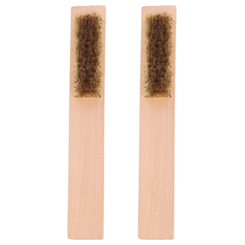 10 Pcs Snowboard Wax Removing Brush With Wooden Handle