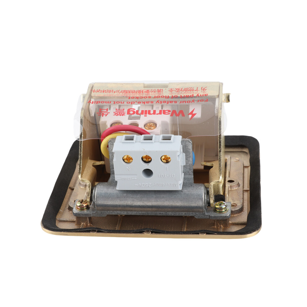Dt-T01 All-Copper Waterproof Floor Socket, 120X120mm, Elegant Hidden Pop-Up Design 5011352128279