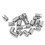 20 Pcs M6x1.0 M10x1.5 Stainless Steel Slotted Self Tapping Thread Inserts 13