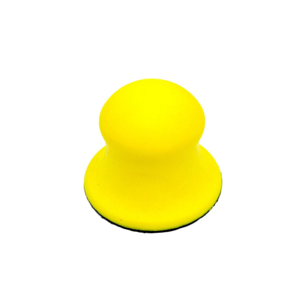 1Pc Hand Grinding Polishing Pad Disc Holder With Hook And Loop For Household Cleaning Auto Maintenance Yellow Pu 9393856127238