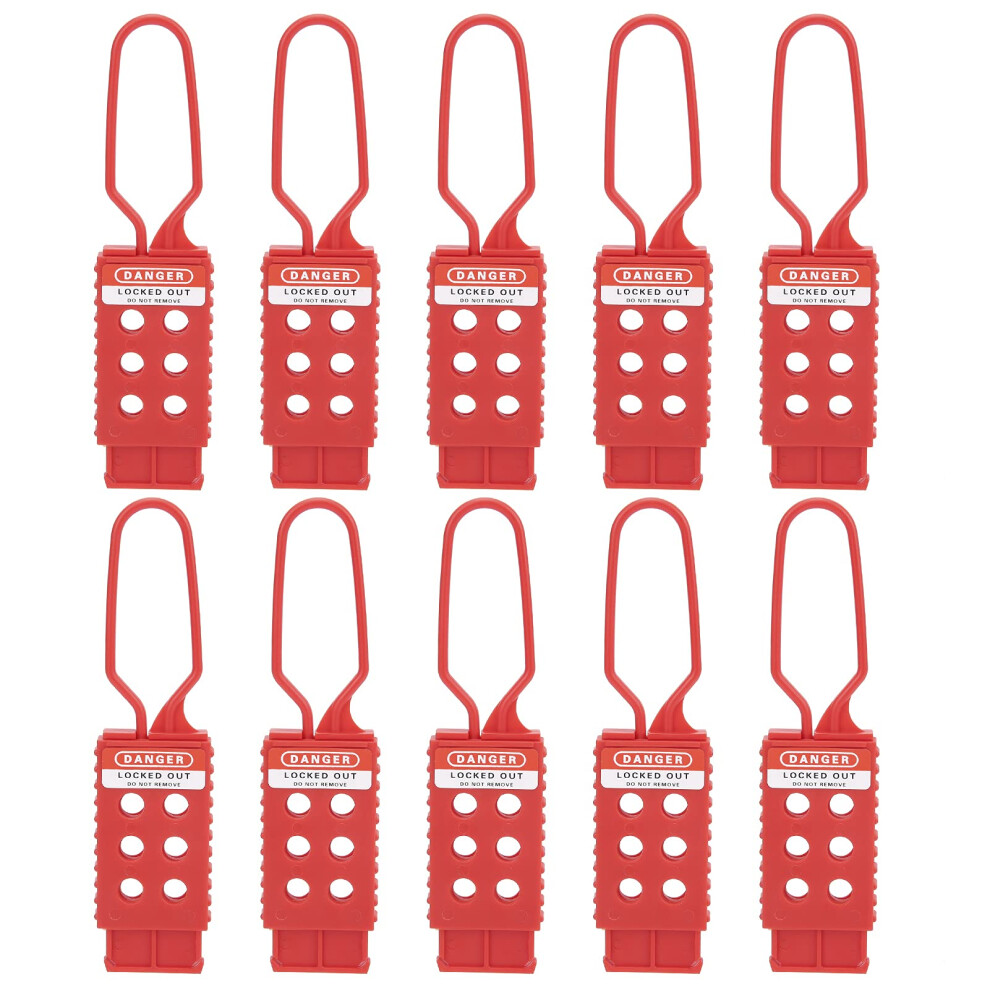 Lock Out Tag Out Hasp 6-Hole Nylon Insulating Loto Safety Lockout Device For Industrial Equipment Maintenance, 10 Pcs 9016109284259