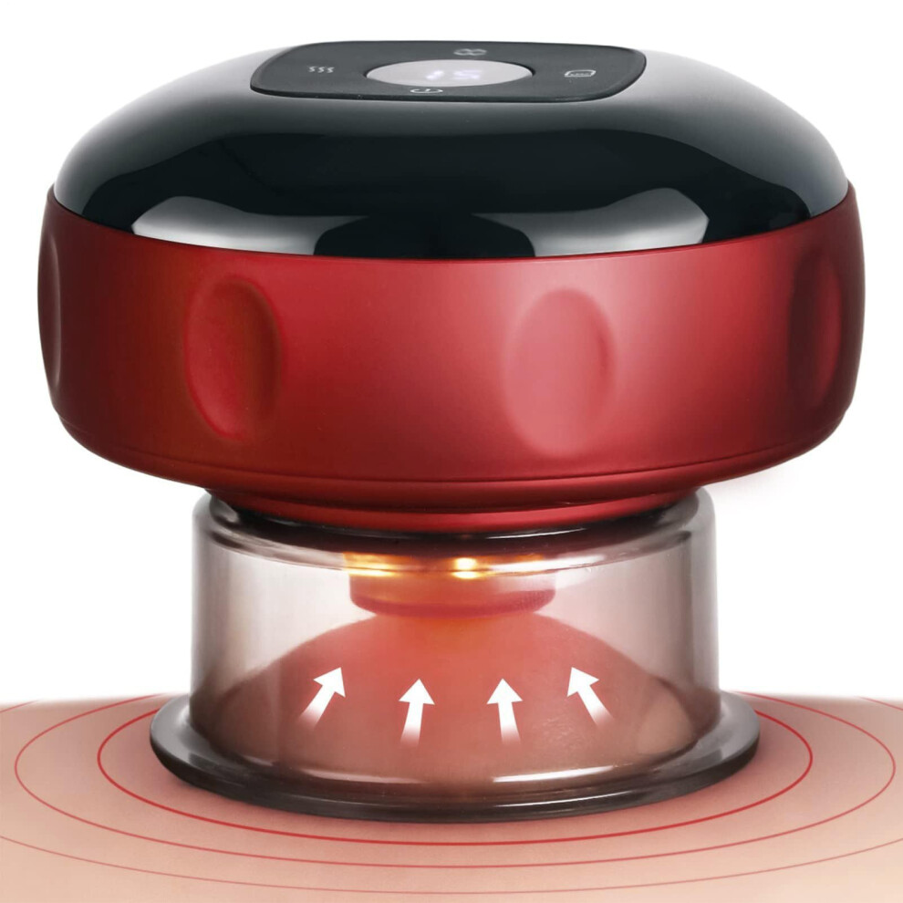 Electronic Cupping Device Red Light Therapy 12 Modes Adjustable Electric Smart Cupping Machine For Post Workout Recovery Back Men Women