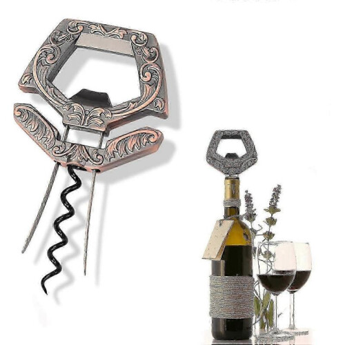 (C) Two Prong Wine Opener for Delicate Corks, 3-in-1 Cork Remover Tool for Smooth Uncorking