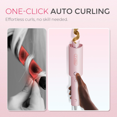 TYMO CURLPRO Automatic Rotating Curling Iron Pink 1