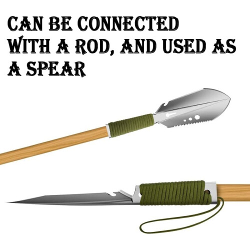 Ultralight EDC Survival Multifunction Shovel Aluminum Alloy Foldable Compact Size Camping Utility Tool 2
