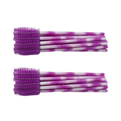 100Pcs Nylon Mascara Wands Applicator Eyebrow Brush Makeup Tool