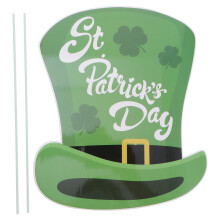 3Pcs St Patrick's Day Yard Signs Durable Festival Lawn Stakes Colorful
