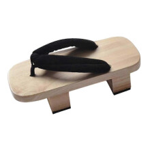 (44) Japanese Geta Slippers with Non-slip Sole and Cloth Surface for Home Theme Parties