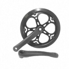 52T 170mm Single Speed Bike Crankset, Diamond Hole Folding Bicycle Crank Tooth Plate