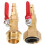 3Pcs Brass Rv Valve Adapter 3/4 Thread Quick Connect for Winterizing 3