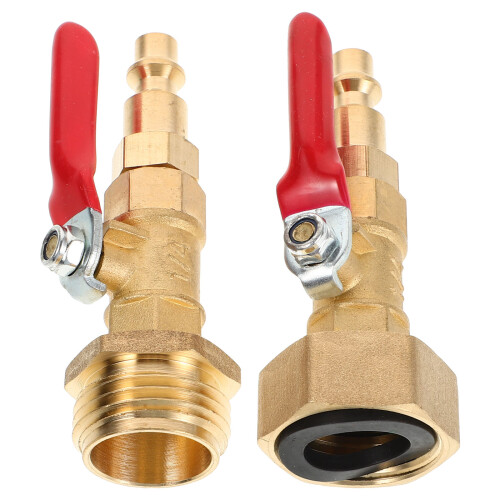 3Pcs Brass Rv Valve Adapter 3/4 Thread Quick Connect for Winterizing 2