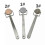 (Adjustable thread round)Magnetic Particle Pie Field Indicator Magnetic Particle Field Pie Gauge 2