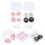 2 Pairs Alloy Flower Cases Plastic Waterproof Storage 4