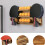 Tennis Rack Wall Mounted Paddle Holder 6-Racket Capacity - Sports Storage Rack 4