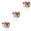 6 Pcs Clear Acrylic Headband Storage Stands For Hair Accessories 5