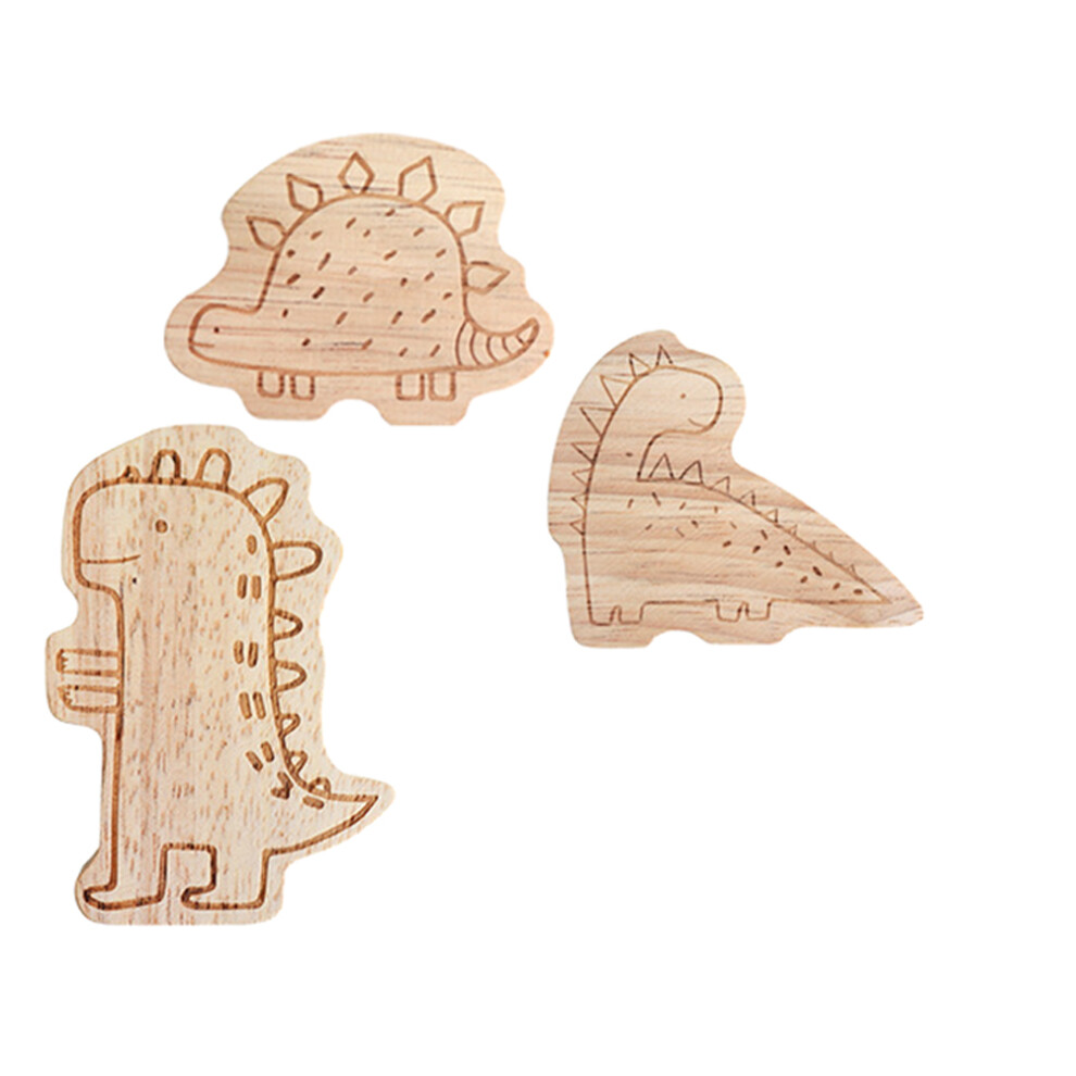 Inoomp 16 Pcs Adhesive Wood Dinosaur Wall Hook For Nursery Decor