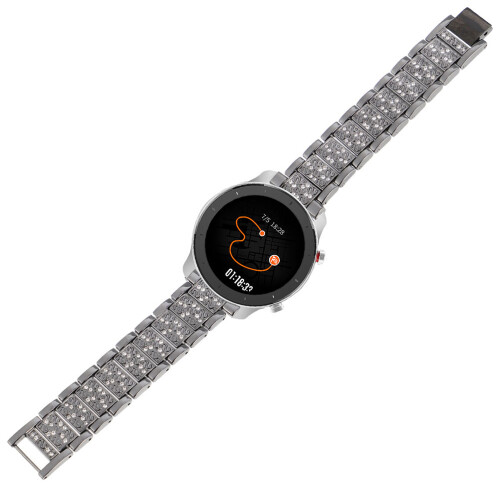 Stylish Strap Wristband With Rhinestones Compatible For Watch 1