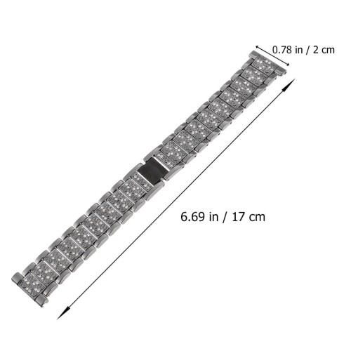 Stylish Strap Wristband With Rhinestones Compatible For Watch 2