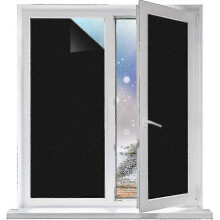 Blackout Window Film, Blackout Window Film for Office Home Bathroom Bedroom Kitchen, 44.5x200cm