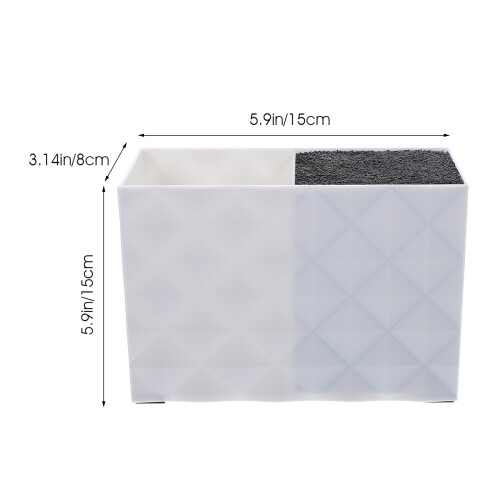 1Pc Double Slots Scissors Holder And Hair Clips Storage Box White 1