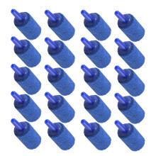100 Pcs Air Stone Mineral Bubble Diffuser For Aquarium Pump Blue