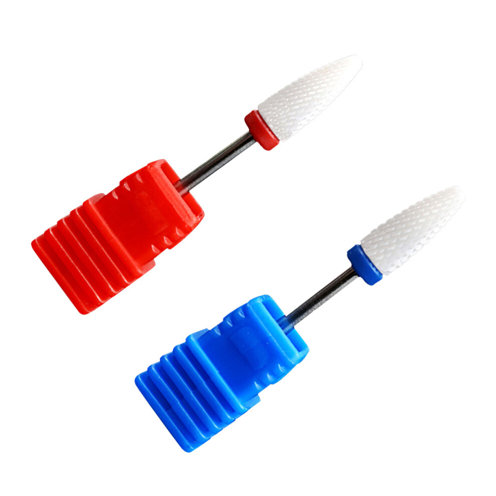Vaguelly 6 Pcs Ceramic Corn Head Nail Drill Bits For Manicure Tool