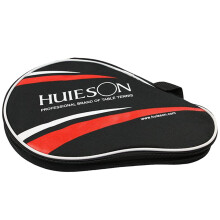 Table Tennis Racket Case, Waterproof Zipper Enclosure, Hard EVA Shell, Fits Most Rackets, Black