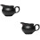 2Pièces Kettle Noir Céramique Vintage Distributeur Pour 6