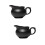2Pièces Kettle Noir Céramique Vintage Distributeur Pour 7