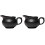 2Pièces Kettle Noir Céramique Vintage Distributeur Pour 2