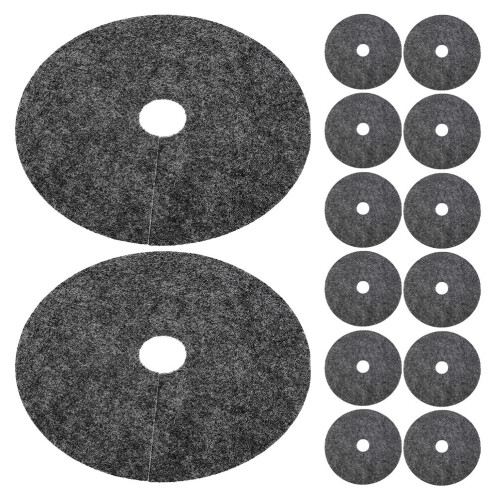 60 Pcs 25cm Nonwoven Round Mulch Ring For Garden Tree Root Protection