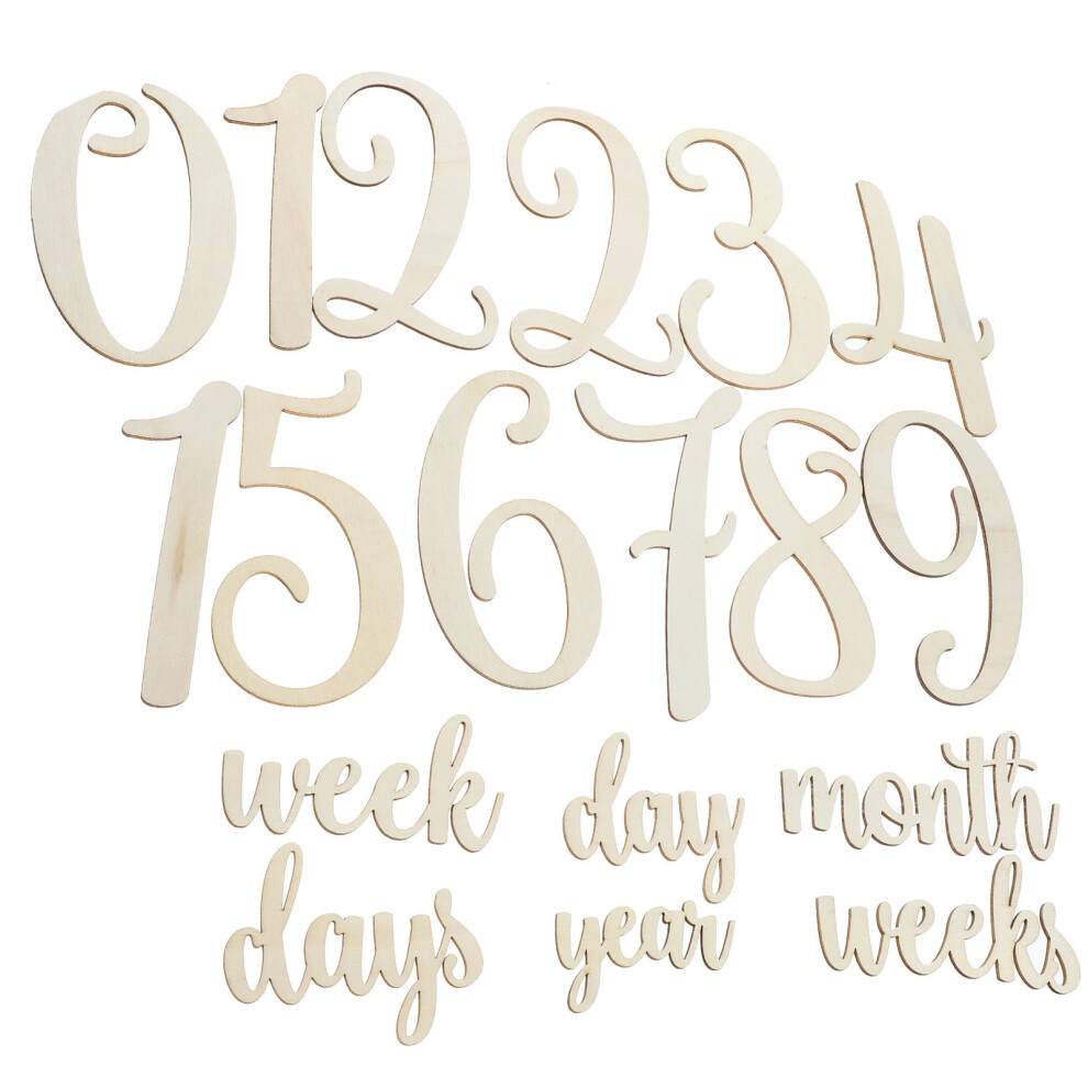 57 Pcs Wood Baby Milestone Cards Newborn Growth Signs Ohphcall