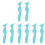 8 Pcs Silicone Eyeliner Stencil And Mascara Applicator Tool 4