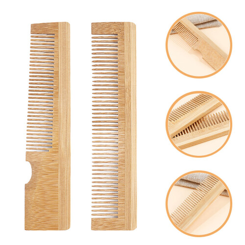 2Pcs Mustache Comb For Men Beard Grooming Travel Pocket Accessory 1
