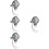 4Pièces Compteur Digital Modifié Argent Aluminium Accessoire 9