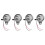 4Pièces Compteur Digital Modifié Argent Aluminium Accessoire 6